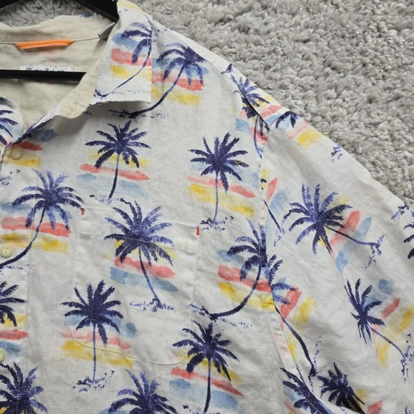 Tommy Bahama Shirt Mens 2XLB Palm Trees Short Sleeve Button Up Reverse Print - Picture 4 of 12